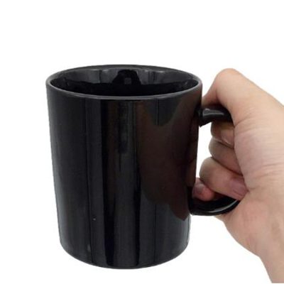 Wholesale 11 oz Color Changing Magic Mugs Glossy Black Coffee Mugs Ceramic  Photo Cups Bulk Manufacturer and Supplier